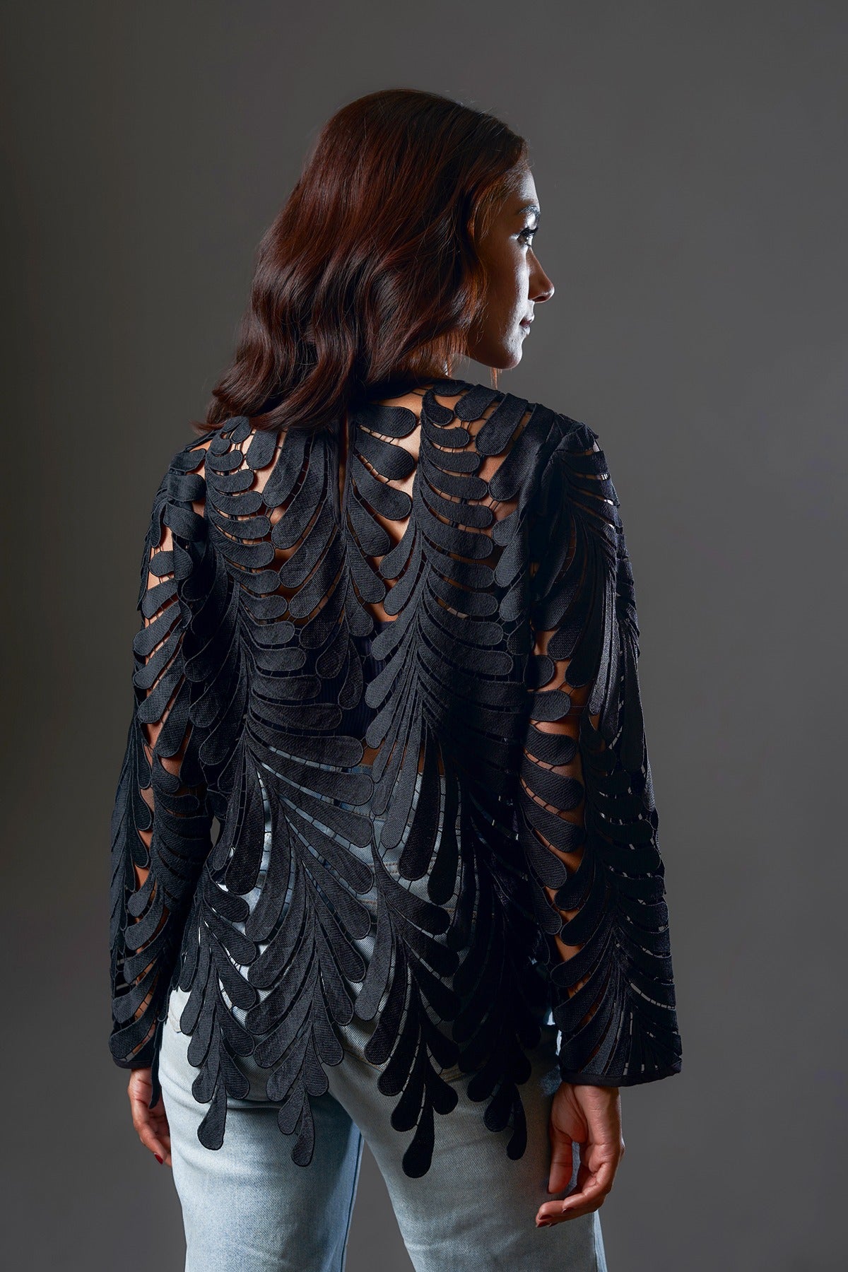 Black Cutwork top