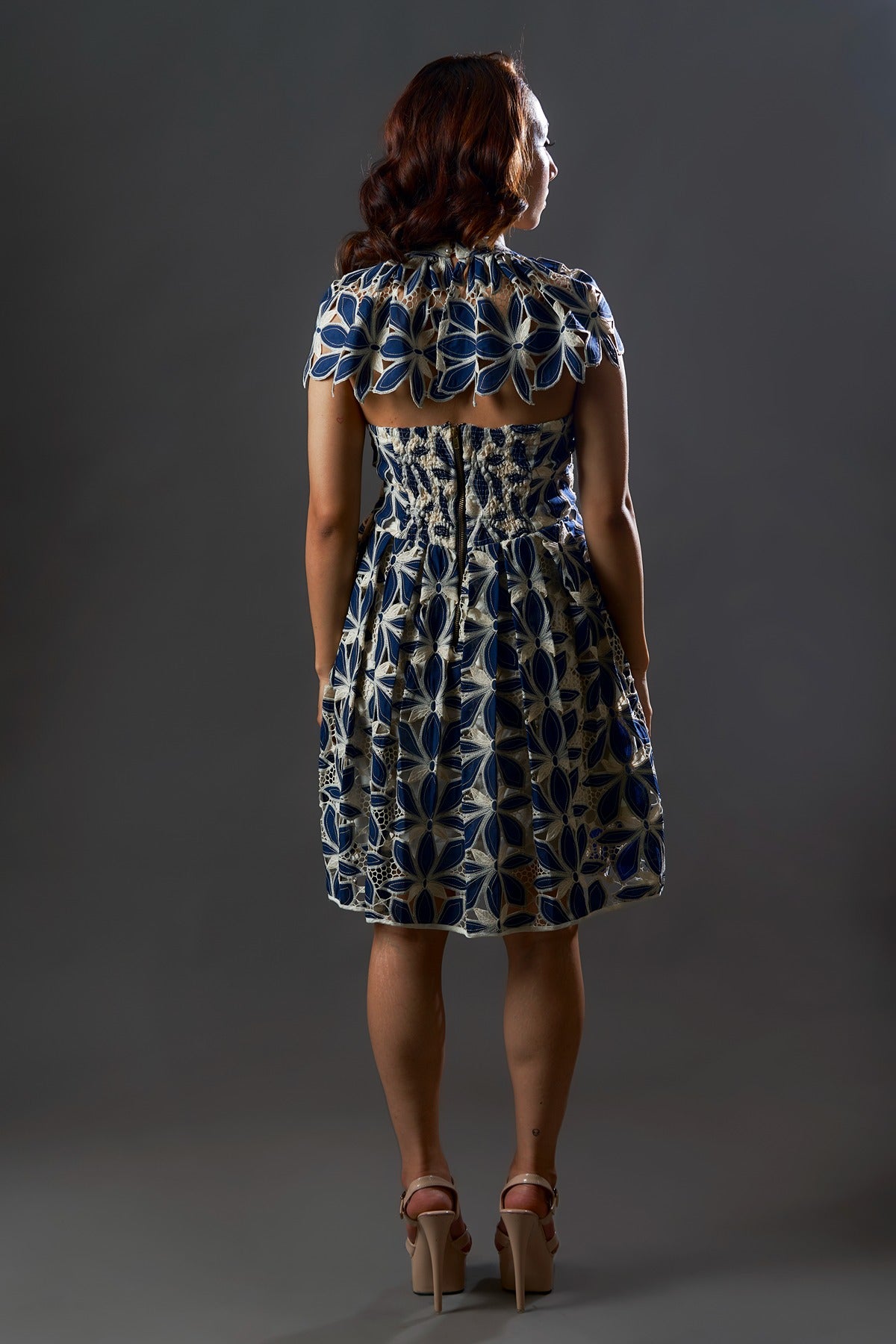 Navy Cutwork embroidery Dress