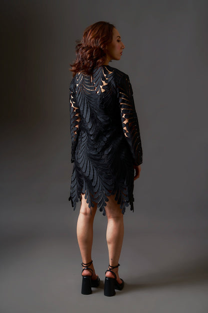 Black Cutwork Dress
